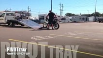 Motorcycle Trailer- How to LOAD A MOTOR BIKE SAFELY by yourself with PIVOTtray