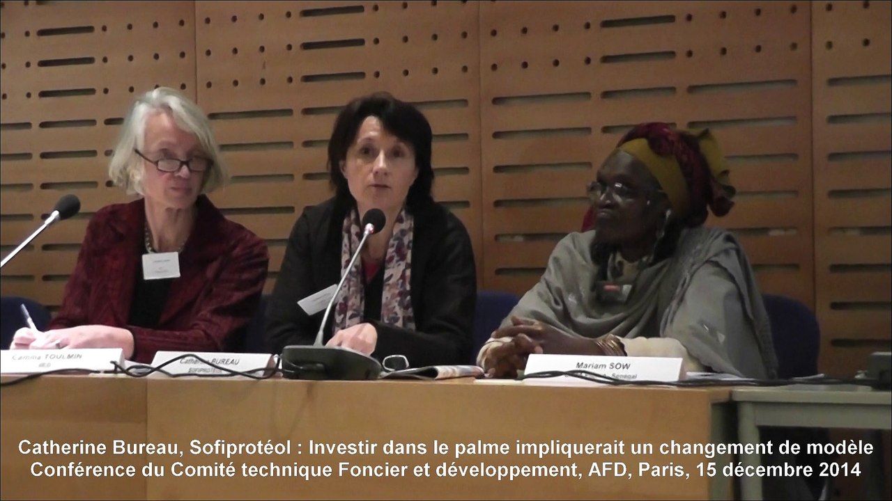 Investir dans le palme en Afrique de l'Ouest implique un changement de modèle, selon Catherine Bureau de Sofiprotéol