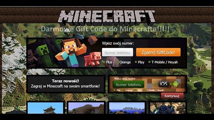 Minecraft Gift Code za free 2014 [ONLINE - Bez pobierania] Działa 100%