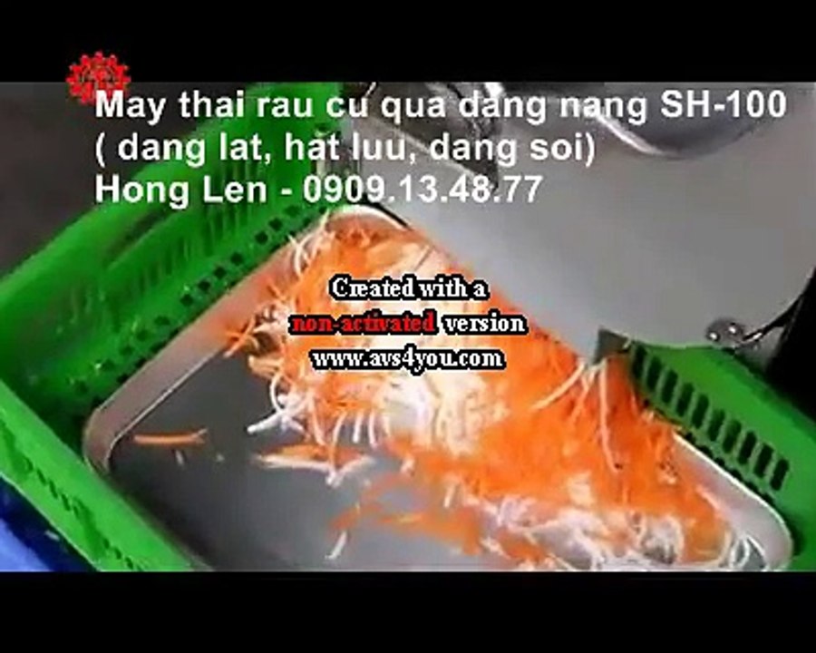 máy cắt rau củ quả đa năng tự động SH-100, Máy cắt lát , cắt hạt lựu, sợi vuông cà rốt, khoai lang, khoai tây