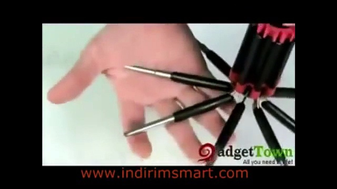 8 in 1 Pratik Kullanışlı Led Işıklı Tornavida Seti www.indirimsmart.com