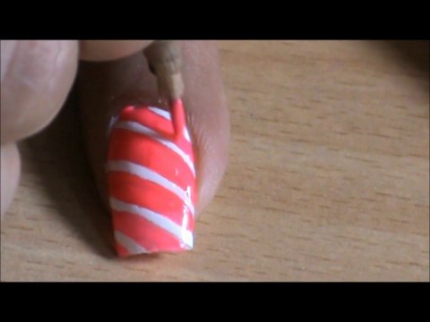 Easy Candy Cane Nails - Flowers and candies ! Cute nail polish Nail Art Designs Ideas DIY Easy Kids