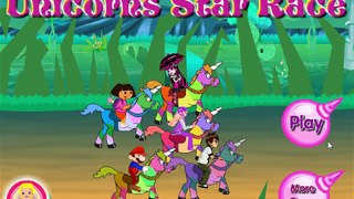 Dora The Explorer Unicorns Star Race Let's Play / PlayThrough / WalkThrough Part - Racing A Unicorn As Dora The Explorer