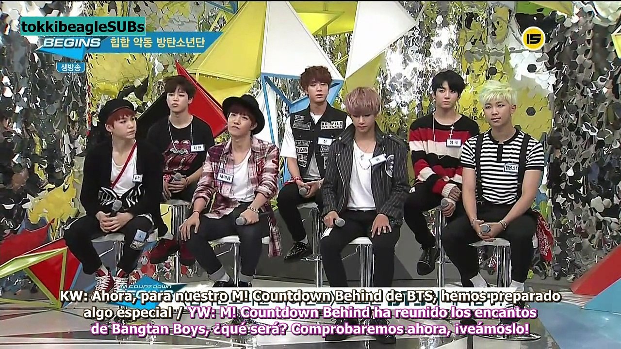 [SUB ESPAÑOL] 141023 BTS en MCountdown Begins Open Studio (2/6)