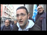Napoli - La protesta dei lavoratori dell'indotto Banco di Napoli (17.12.14)