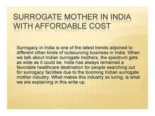 Surrogate Mothers From India