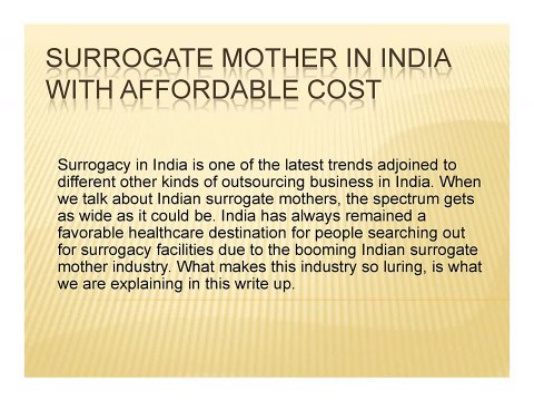 Surrogate Mothers From India