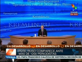 Putin inicia conferencia de prensa ante más de mil periodistas