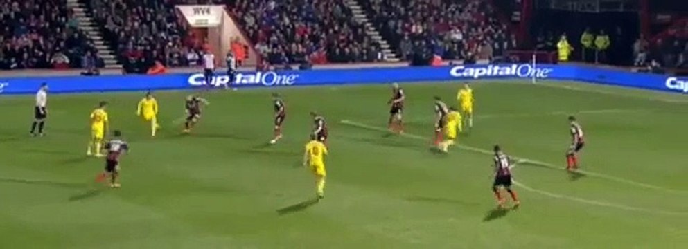 Sterling Goal Bournemouth vs Liverpool 0-1 Capital One Cup 17-12-2014
