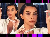 Kim Kardashian shows ample of cleavage while polishing face