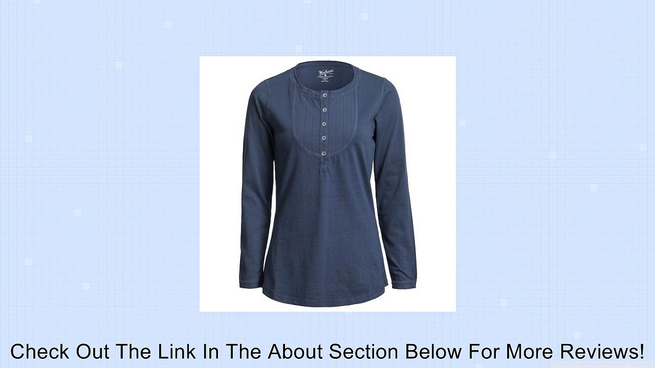 Woolrich First Fork Bib Henley Shirt - Cotton Jersey, Long Sleeve Medium Marine Review