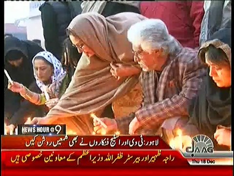 Pakistan Anchors and Celebrities Vigil Candle for Victims of Peshawar Carnage