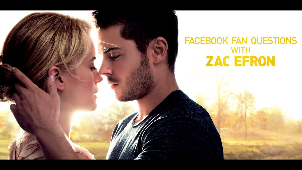 Facebook Fan Questions with Zac Efron - Favorite Scenes to Film for The Lucky One