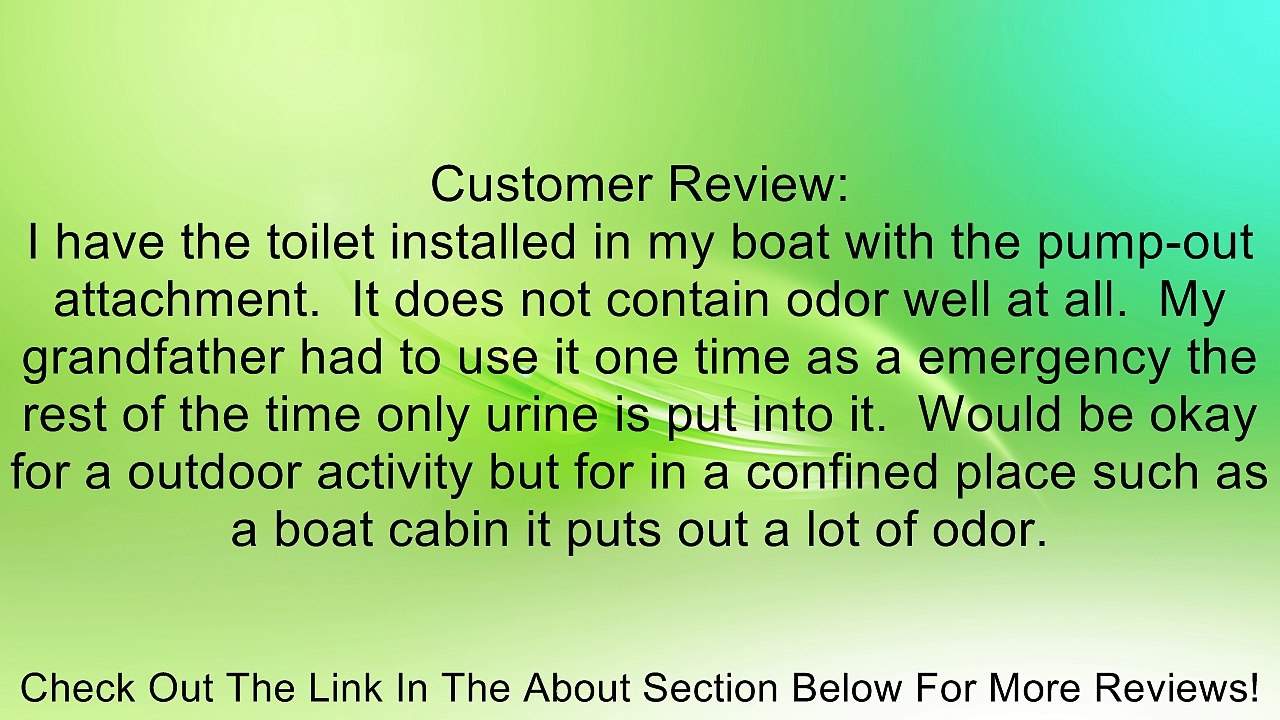 Dometic Portable Toilet 975 - 5 Gal. W/Hold Downs & MSD Fittings-Gray Review