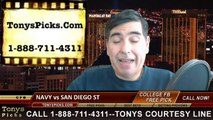 San Diego St Aztecs vs. Navy Midshipmen Free Pick Prediction Poinsettia Bowl NCAA College Football Odds Preview 12-23-2014