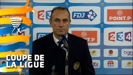 Conférence de presse FC Nantes - FC Metz (4-2 a. p.) : Michel DER ZAKARIAN (FCN) - Albert CARTIER (FCM) - 2014/2015