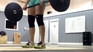 Hang cleans for fun 85#