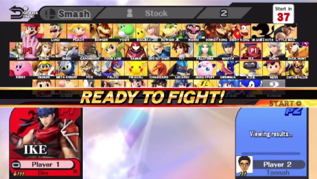 Super Smash Bros. For Wii U Ranked Online Wi-Fi Battle / Match / Fight - Playing As A Nintendo Character
