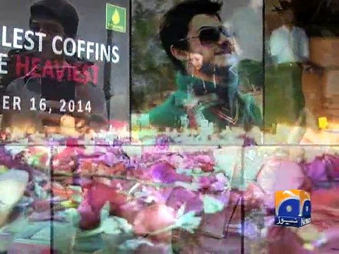 Pakistan mourns Peshawar tragedy-Geo Reports-18 Dec 2014
