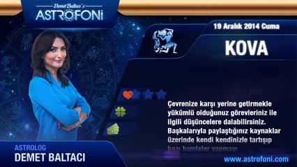 KOVA Burcu GÜNLÜK Yorum (19 Aralık 2014)