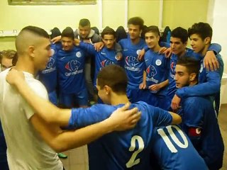 Au vestiaire avec les U19-2 après la victoire contre ASVEL 14/12/2014