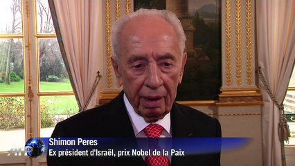 Shimon Peres à l'Elysée: "Nous sommes pour un Etat palestinien"