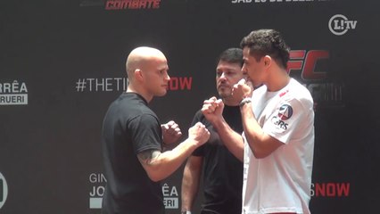 Com direito a encaradas, brasileiros treinam para o público