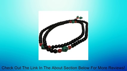 108 Count Tibetan Turquoise, Coral & Sandalwood Japa Mala Prayer Yoga Meditation Bead Necklace /w Gift Pouch Review