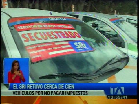 El SRI secuestra vehículos de contribuyentes que no pagan impuestos