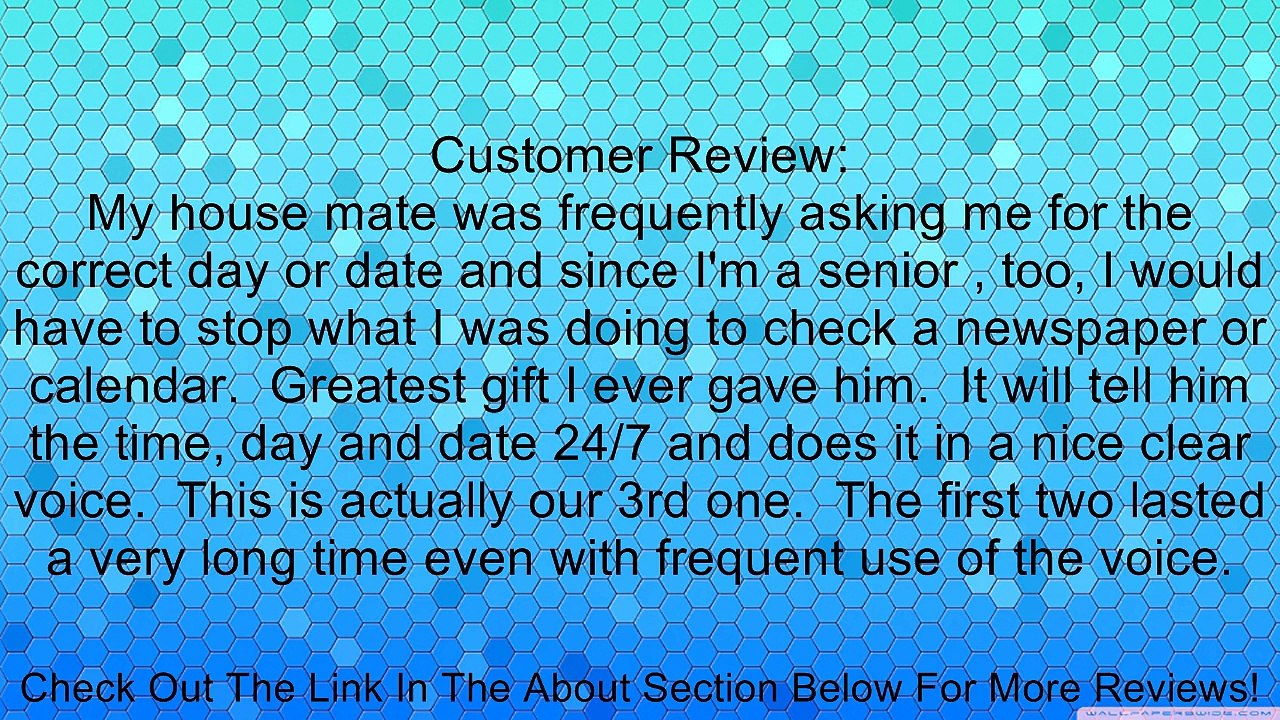 ATOMIC! Talking Wrist Watch w/Alarm,Speaks Time, Day,Date & Year Review