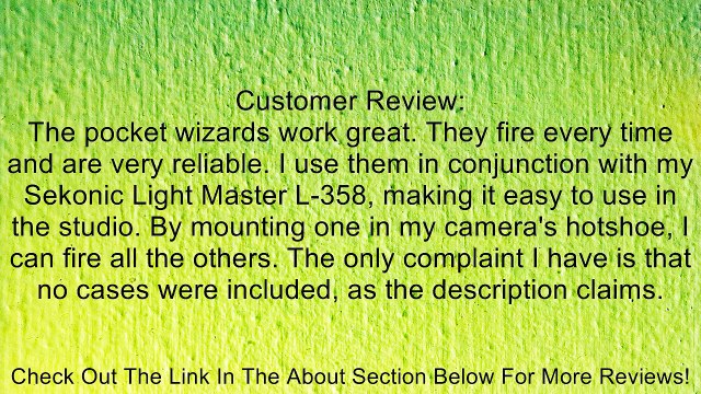 4 Pcs PocketWizard Plus III Transceiver 801-130 Relay Radio Slave Transmitter Receiver + 2 Carrying Cases Review