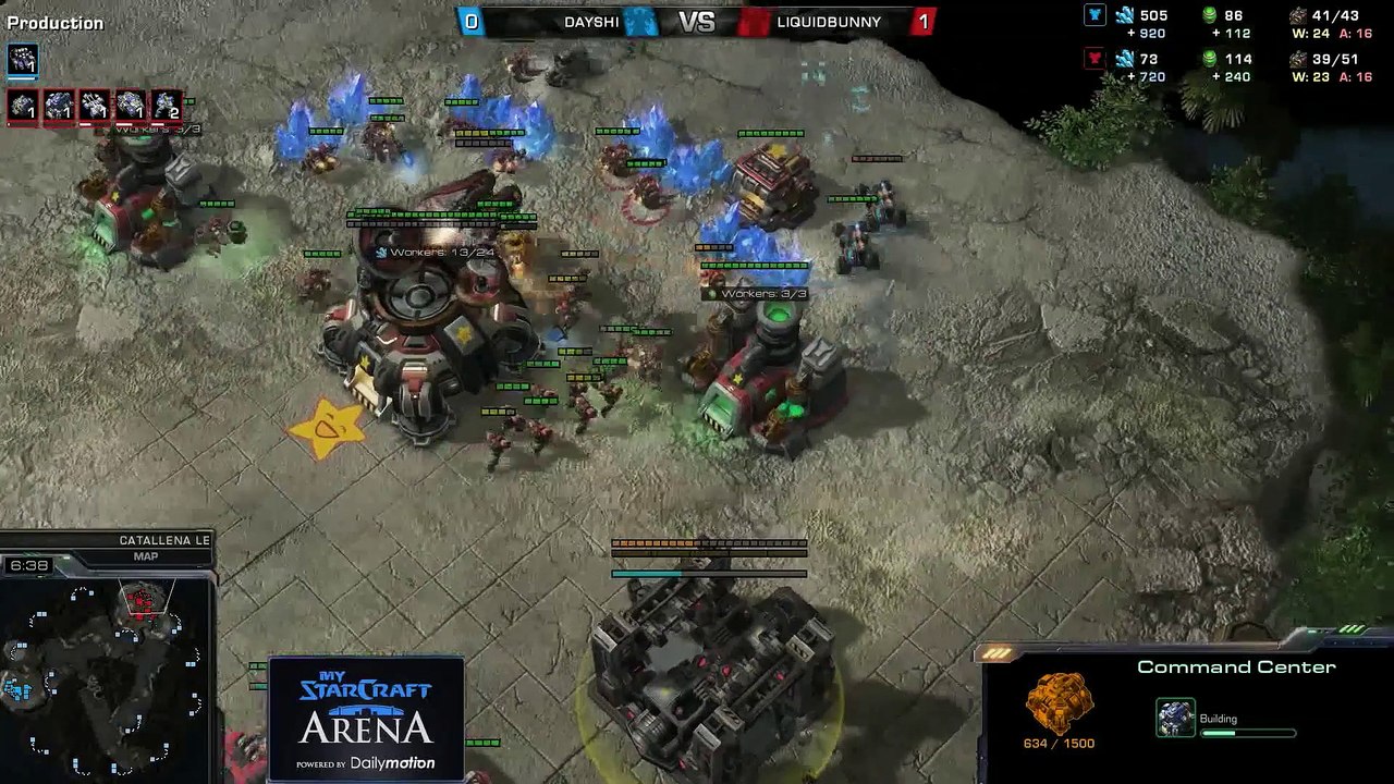 Bunny (t) vs. dayshi (t) - mystarcraft arena #2 powered by dailymotion starcraft ii heart of the swarm