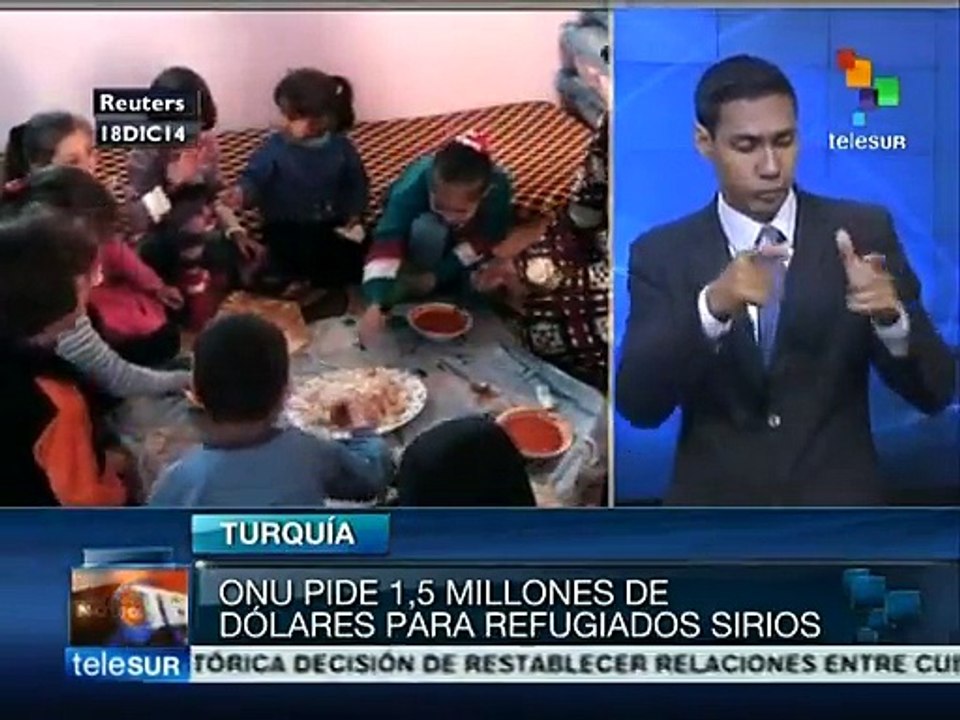 ONU pide 1.5 millones de dólares para refugiados sirios