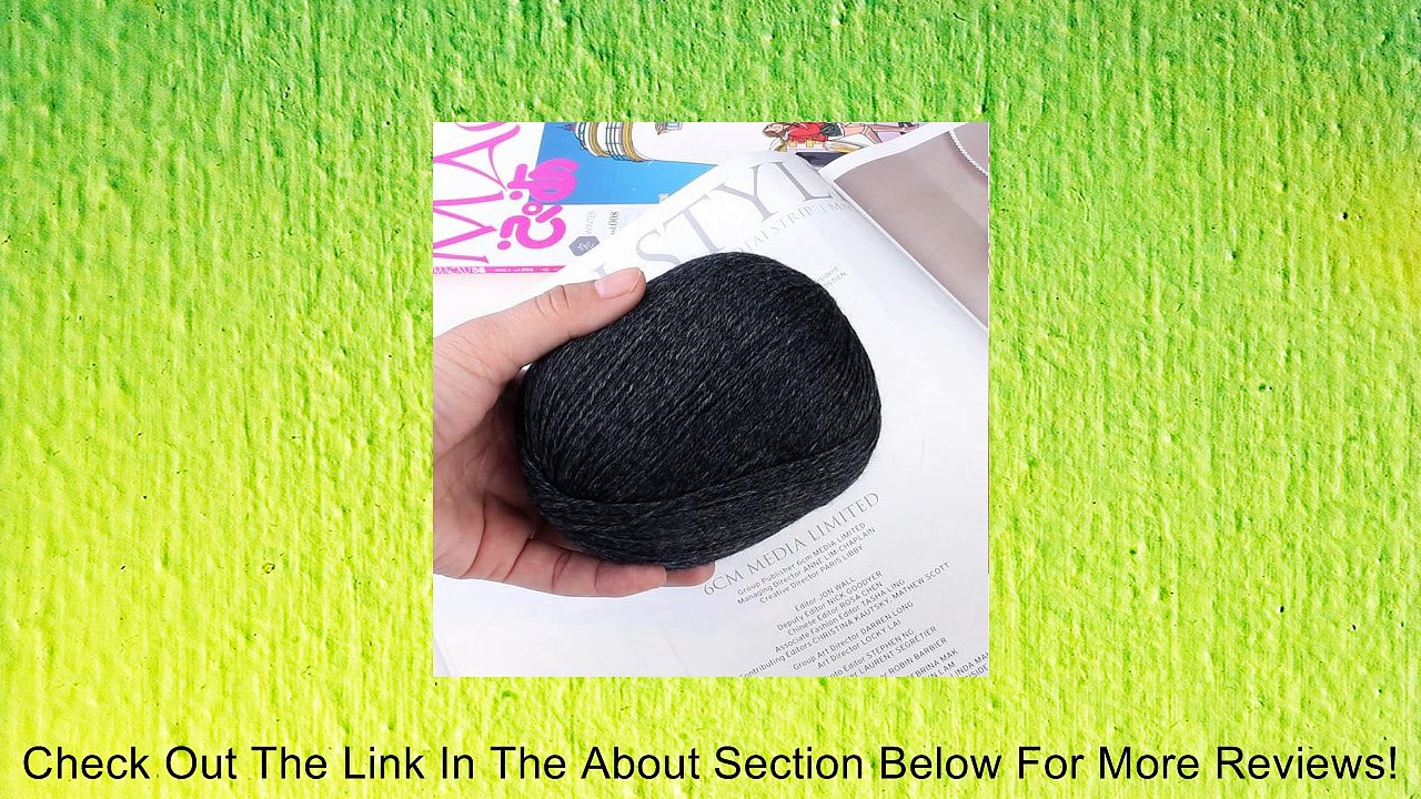 1 Skein Ball Cashmere Knitting Weaving Wool Yarn - Dark Grey Review
