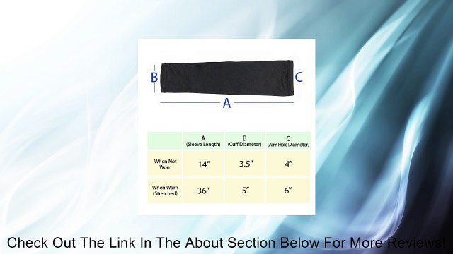 1 Pair of Golf Sun Sleeves Arm Compression Cooling Sleeves UV Protective, Black Review