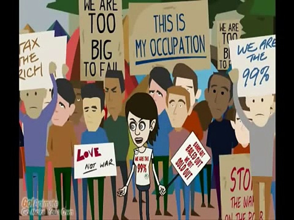 Desenho animado A manifestação