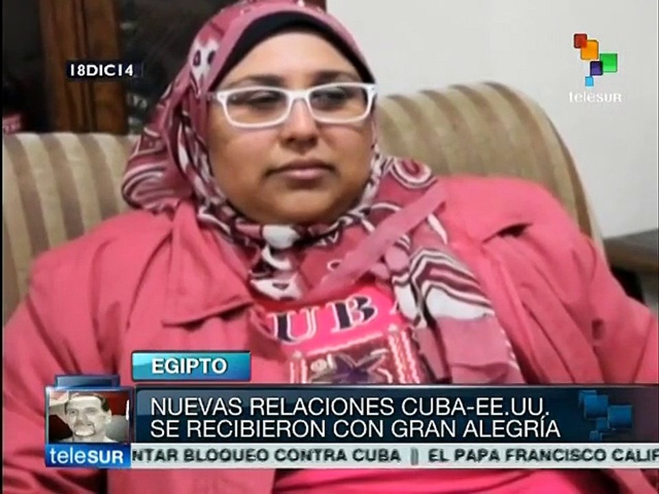 Cubanos en Egipto saludaron nuevas relaciones Cuba-EE.UU.