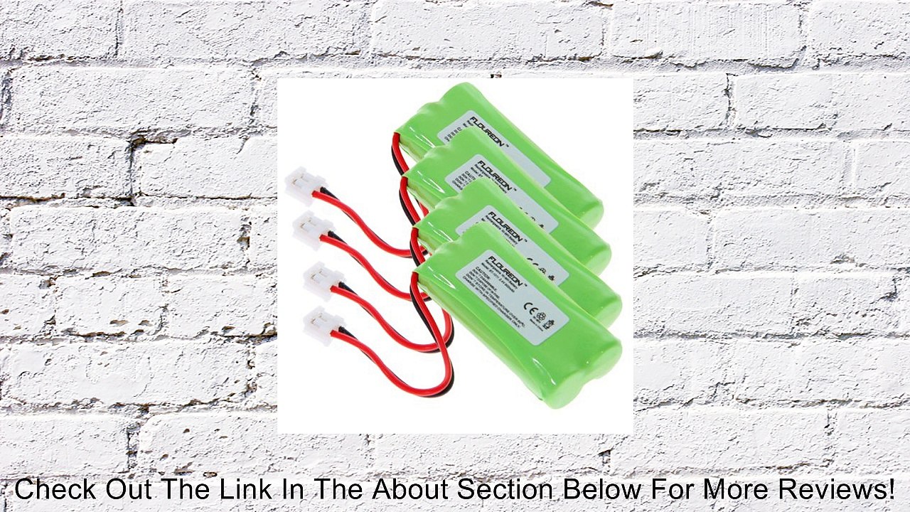 Floureon 4-Packs Replacement Cordless Phone Batteries for V-Tech CS6229, CS6229-2, CS6229-3, CS6229-4, CS6229-5, DS3101, DS3111-2, DS6111, DS6111-2, DS6111-3, DS6111-4, DS6115-2, DS6121, DS6121-2, DS6121-3, DS6121-4, DS6121-5, DS6122-5, DS6201, DS6211, DS