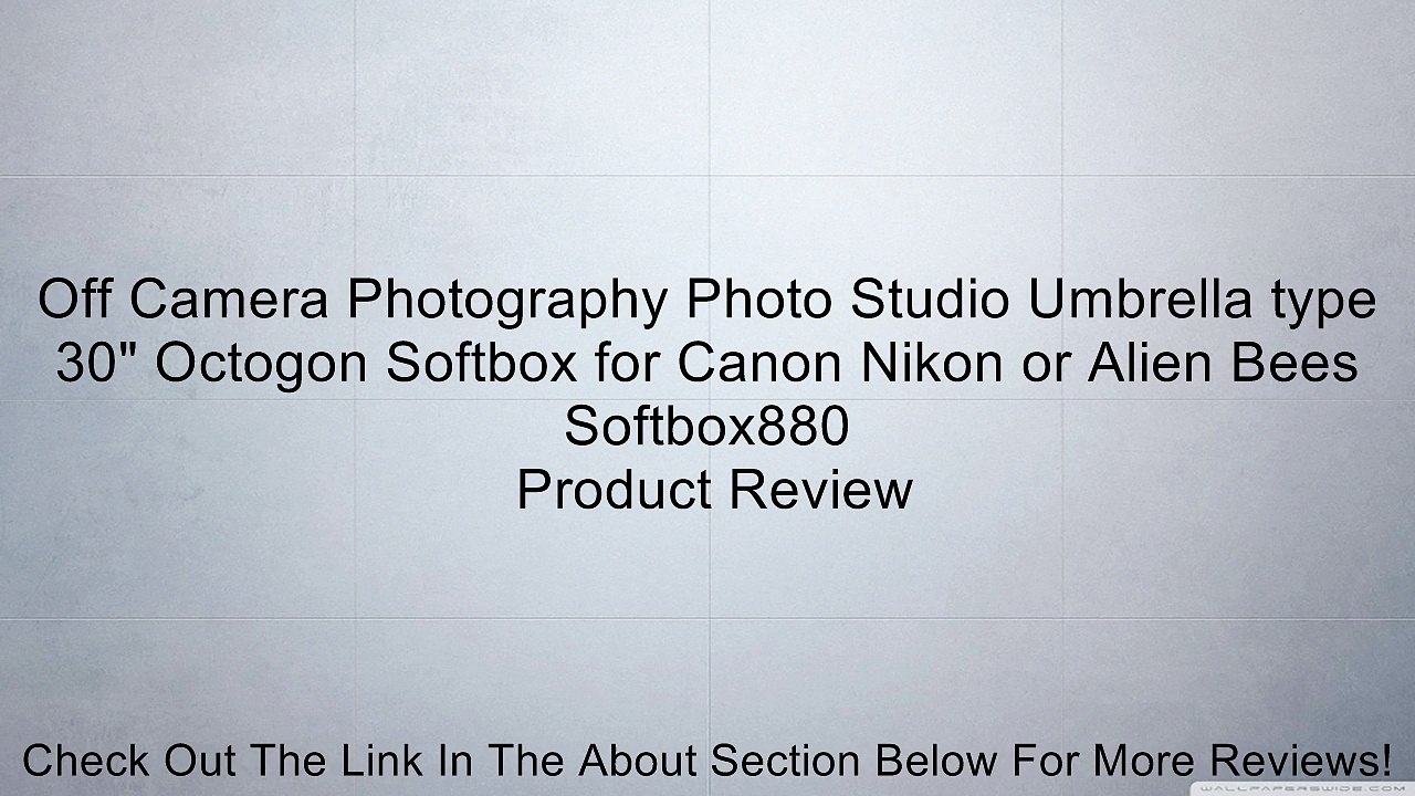 Off Camera Photography Photo Studio Umbrella type 30" Octogon Softbox for Canon Nikon or Alien Bees Softbox880 Review