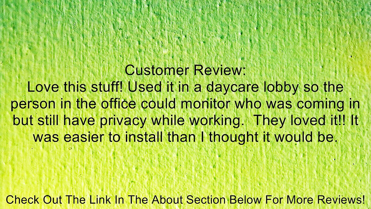 Mirror Privacy Window Film 36" Wide x 1 yd. Sold by the yard as one continuous roll. Review