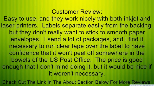 Compulabel White Address Labels for Laser and Inkjet Printers, 4 x 3 1/3 Inch, Permanent Adhesive, 6 per Sheet, 100 Sheets per Carton Review