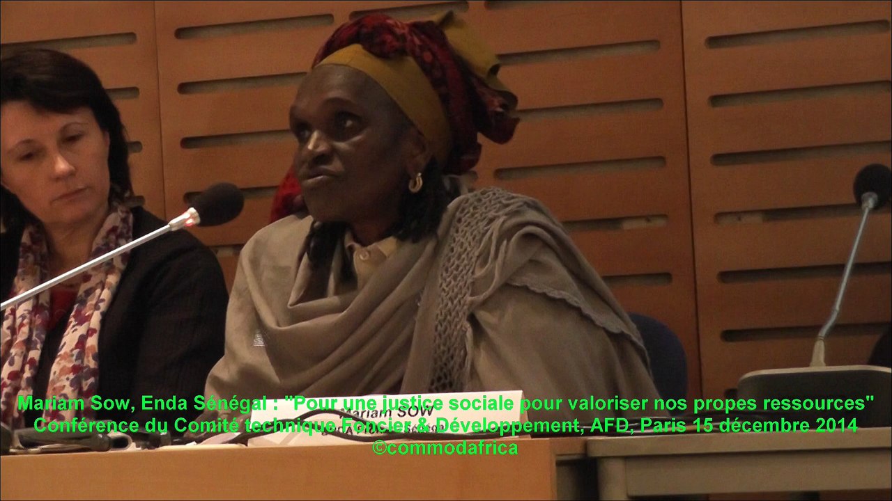 Pour Mariam Sow, présidente d'ENDA Sénégal, ce sont les populations qui gouvernent leur territoire