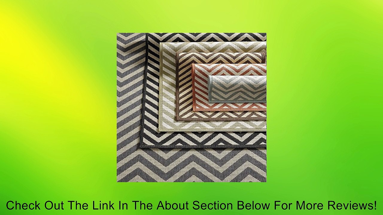 Chevron Stripe Indoor/Outdoor Rug - Black with Sand 2' x 3'7" - Ballard Designs Review
