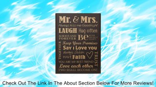 Mr and Mrs Screen Plaque Marital Advice Wooden Wall Hanging P Graham Dunn SER12 Review