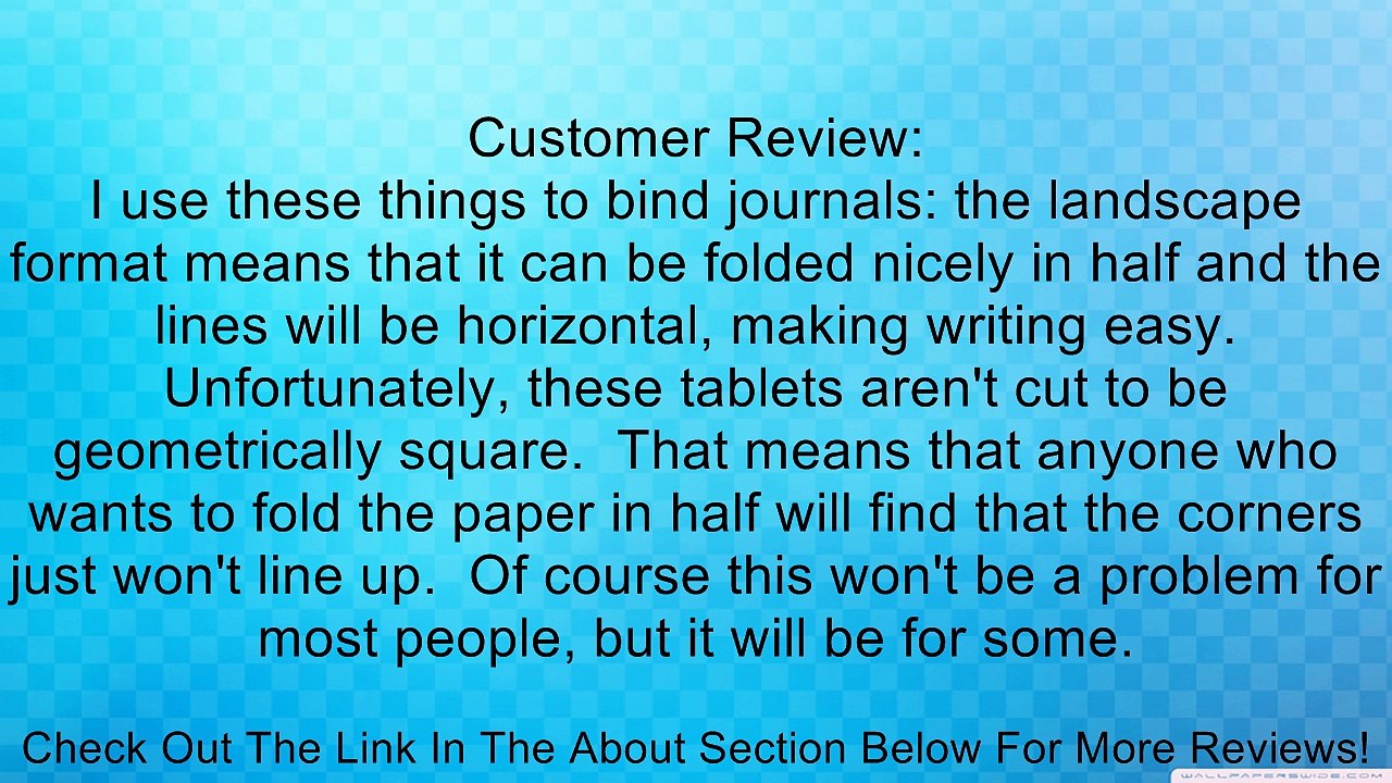 Roaring Spring Paper Products Wide Landscape Writing Pad, 40 Sheets of White Lined Paper, Landscape Orientation (74500) Review