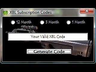 Free Xbox Live Gold Codes All Working!!!
