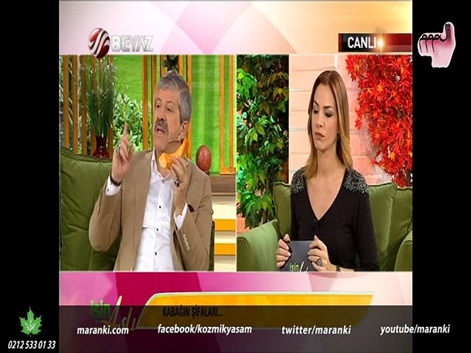 19.12.2014 Beyaz Tv İşin Aslında Ahmet MARANKİ Hangi ayda hangi meyve sebze tüketilmeli,Kabak,Pırasa,Soğan,Kerevizin faydalarını,Zencefil,Masajın faydalarını Anlatıyor Bölüm1