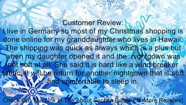 Laura Dare Girls Red Long Sleeve Nylon Pajama Gown Review