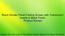 Room Divider Panel Folding Screen with Translucent Inserts in Black Finish Review