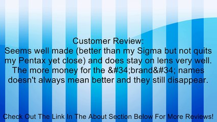 Sensei 77mm Center Pinch Snap-On Lens Cap Review